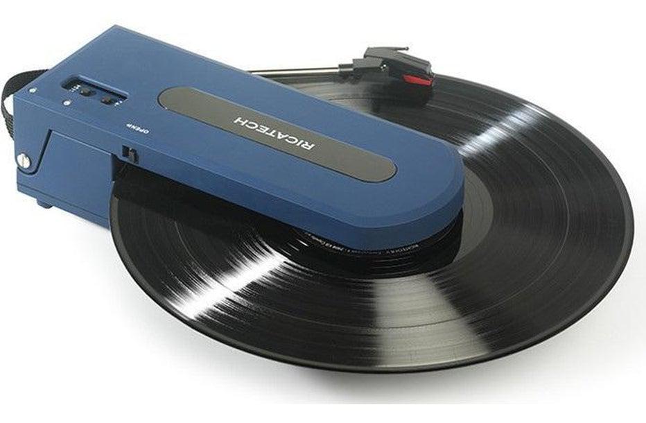 Tocadiscos Portátil 33/45 RPM USB 1x 0.5W (Azul) - Ricatech