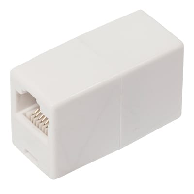 Adaptador Telefone 8V/8C RJ45 Fêmea / Fêmea - Branco-Fichas e cabos-Nimo-Music Stage