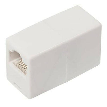 Adaptador Telefone 8V/8C RJ45 Fêmea / Fêmea - Branco