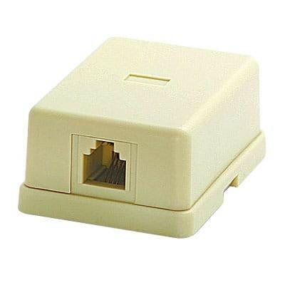 Tomada Telefone 6V/4C RJ11 Lateral - Branco-Fichas e cabos-EDC-Music Stage