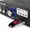 Amplificador 12v 8 ohm de Linha 2x 40W Bluetooth/SD/USB/MP3 c/ Comando (AV360BT) - FENTON