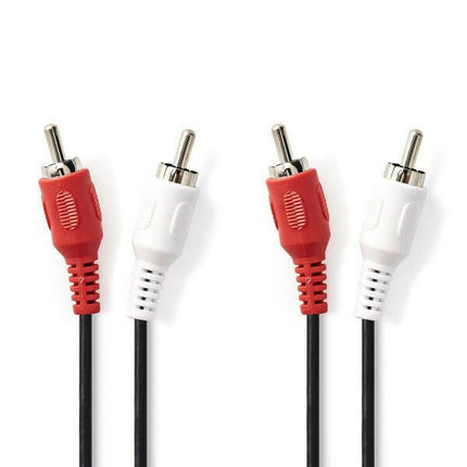 Cabo 2xRCA Macho / 2xRCA Macho 0,50mt-Fichas e cabos-EDC-Music Stage