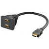 Adaptador HDMI Macho / 2xHDMI Fêmea 20cm