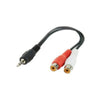 Cable 3.5 Macho ST / 2xRCA Hembra 20cm
