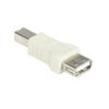 Adaptador USB "B" Macho / USB "A" Hembra - Crema