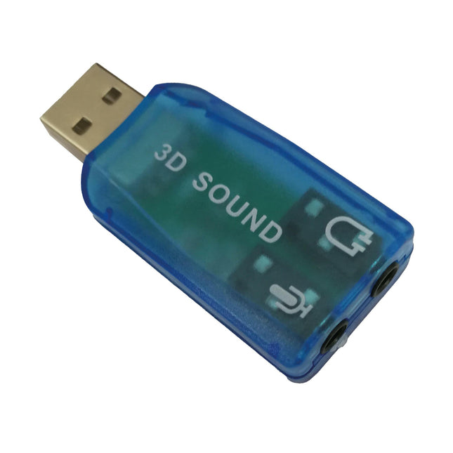 Adaptador Audio USB / 2x 3,5 Fêmea-Fichas e cabos-Karma-Music Stage