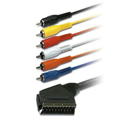 Cabo Scart Macho / 6xRCA Macho ST 1,5mt-Fichas e cabos-SMI-Music Stage
