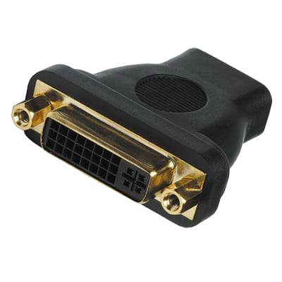 Adaptador HDMI Fêmea / DVI-I (24+5) Fêmea-Fichas e cabos-EDC-Music Stage