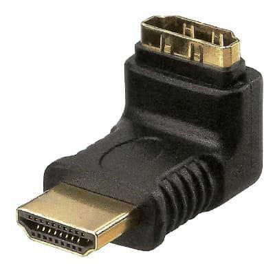 Adaptador HDMI Macho / HDMI Fêmea Curva 270º-Fichas e cabos-SMI-Music Stage