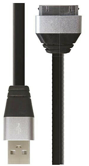 Cabo USB "A" Macho / Apple 30Pin 1mt - Preto-Fichas e cabos-Karma-Music Stage