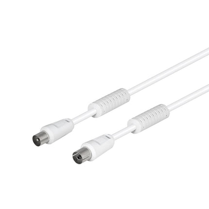 Cabo TV Macho / TV Fêmea 2,5mt RG59 c/ Filtro - Branco