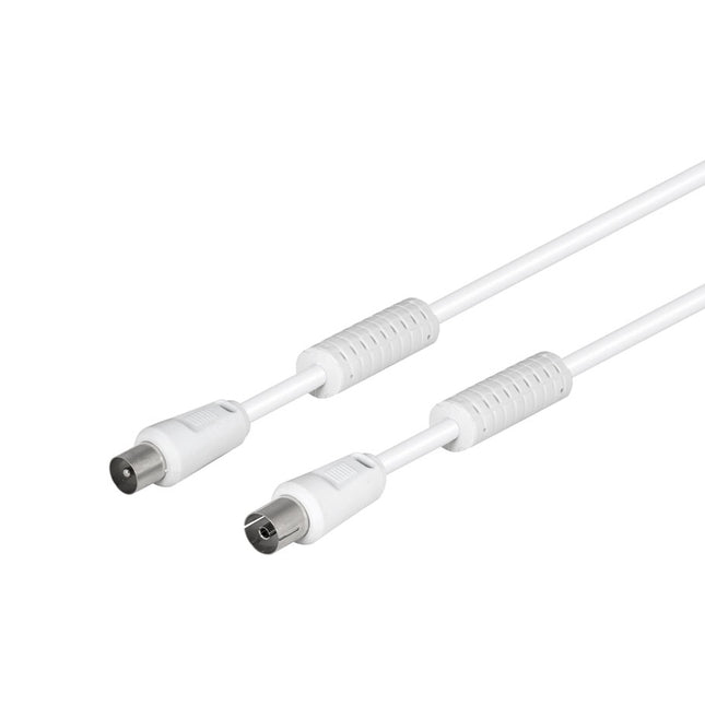 Cabo TV Macho / TV Fêmea 2,5mt RG59 c/ Filtro - Branco