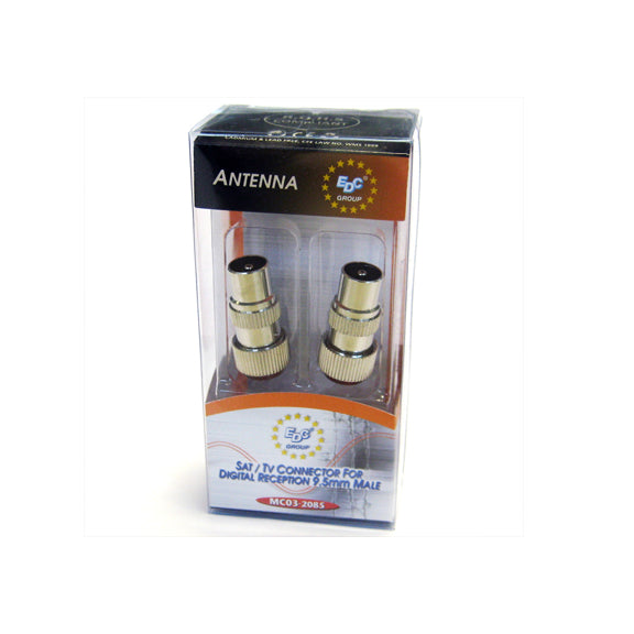 Ficha TV Macho - Metal  (Blister c/ 2 unid)