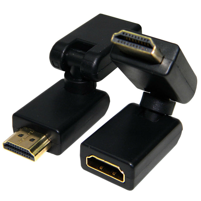 Adaptador HDMI Macho / HDMI Fêmea - Rotativa - 360º-Fichas e cabos-DCU-Music Stage