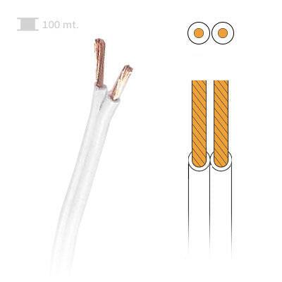 Cabo Coluna 2x1,5mm Branco 100mt - Não Polarizado - Bobine-Fichas e cabos-SMI-Music Stage