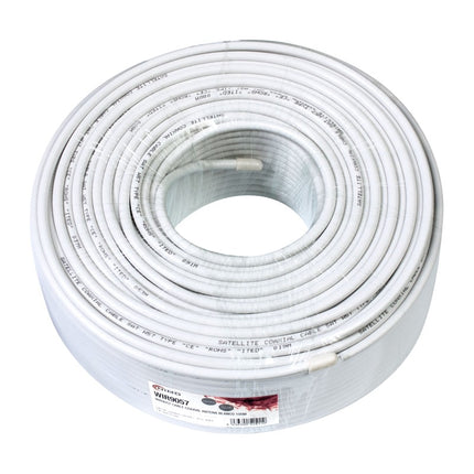 Cabo Coaxial Ø6,8mm Branco 100 metros