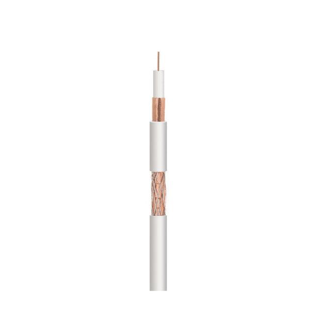 Cabo Coaxial Ř6,8mm Branco 25mt-Fichas e cabos-Nimo-Music Stage