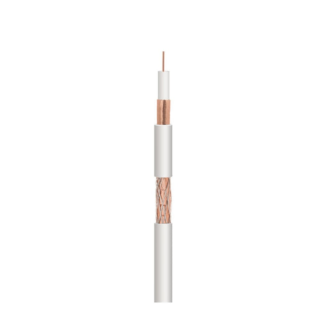 Cabo Coaxial Ø6,8mm Branco 100mt