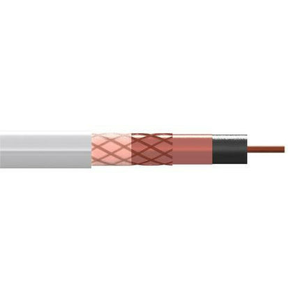 Cabo Coaxial Ø6,7mm Branco 100mt-Fichas e cabos-Tecatel-Music Stage