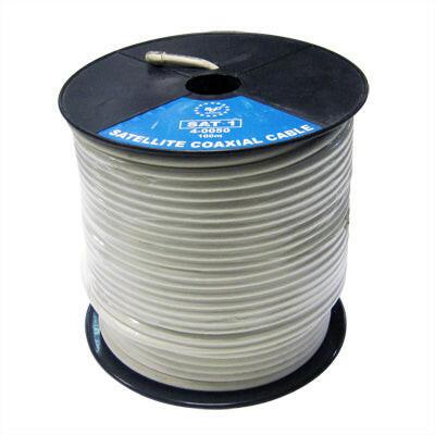 Cabo Coaxial Ø7,2mm Branco 100mt SAT1 - Bobine-Fichas e cabos-EDC-Music Stage