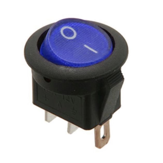 Interruptor Basculante 1 Circuito 16A 12V Azul Luminoso