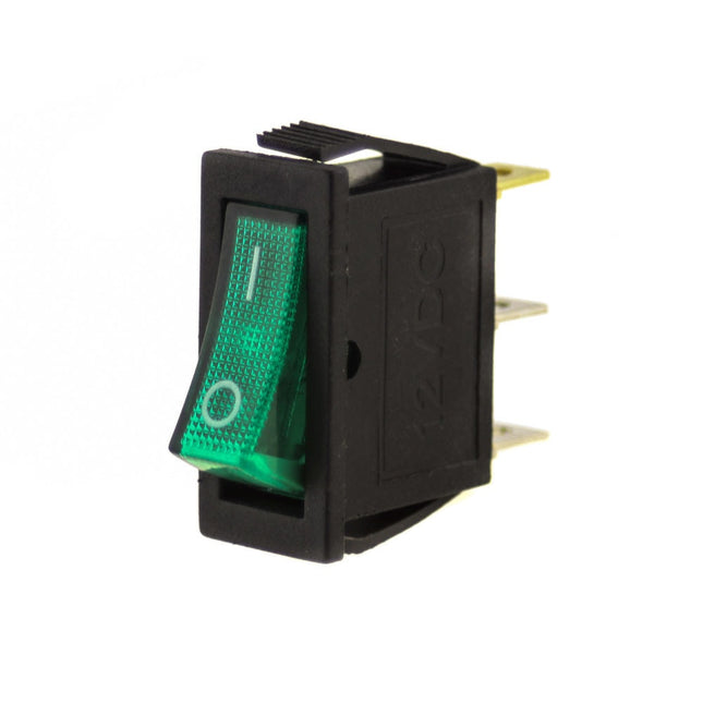 Interruptor Basculante 1 Circuito 16A 12V Verde Luminoso-Componentes eletronicos-SMI-Music Stage