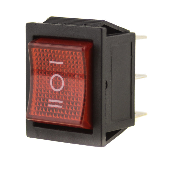Interruptor Basculante 2 Circuitos 16A 250V Vermelho (I/0/I)-Componentes eletronicos-SMI-Music Stage