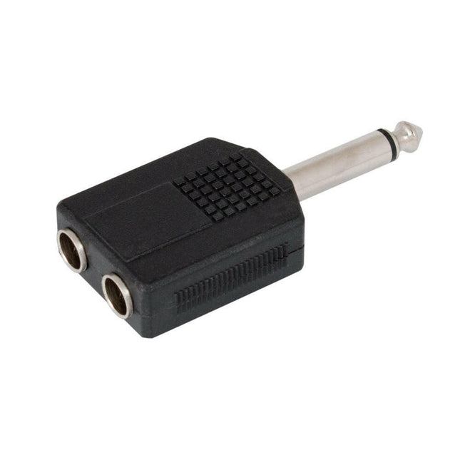 Adaptador 6,35 Macho Mono / 2x6,35 Fêmea Mono-Fichas e cabos-EDC-Music Stage