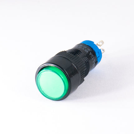 Comutador Pressão 3A 250V (ON-ON) - Verde Luminoso-Componentes eletronicos-SMI-Music Stage