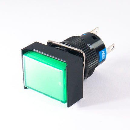 Comutador Pressão 5A 250V (ON-ON) - Verde Luminoso-Componentes eletronicos-SMI-Music Stage