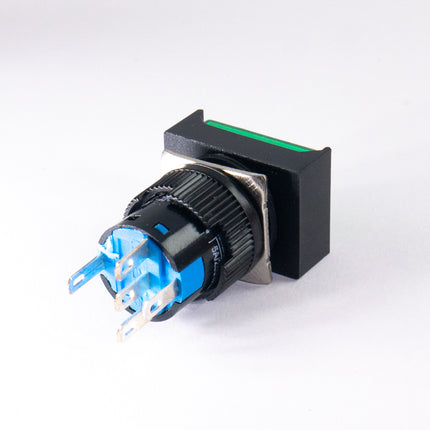 Comutador Pressão 5A 250V (ON-ON) - Verde Luminoso-Componentes eletronicos-SMI-Music Stage