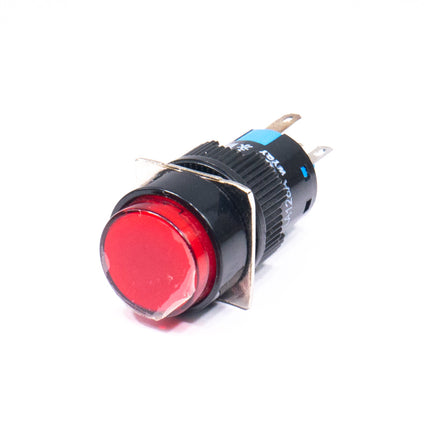 Comutador Pressão 5A 250V (ON-ON) - Vermelho Luminoso-Componentes eletronicos-SMI-Music Stage