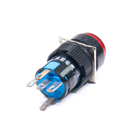 Comutador Pressão 5A 250V (ON-ON) - Vermelho Luminoso-Componentes eletronicos-SMI-Music Stage