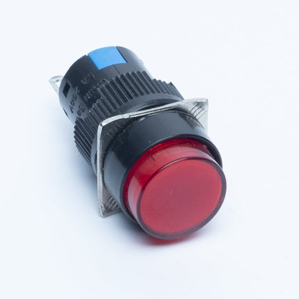 Comutador Pressão AC250V 5A Ø15mm - Vermelho Luminoso