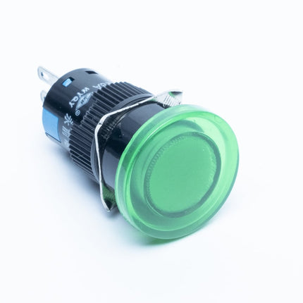 Comutador Pressão AC250V 5A Ø15mm - Verde Luminoso-Componentes eletronicos-SMI-Music Stage