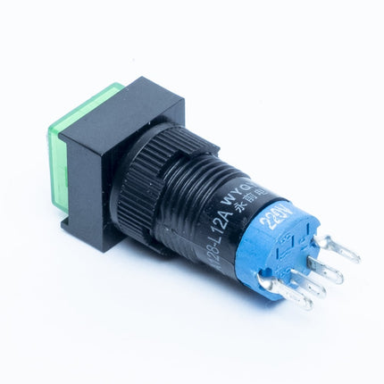 Comutador Pressão AC250V 3A Ø11mm - Verde Luminoso-Componentes eletronicos-SMI-Music Stage
