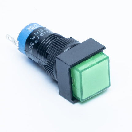 Comutador Pressão AC250V 3A Ø11mm - Verde Luminoso-Componentes eletronicos-SMI-Music Stage