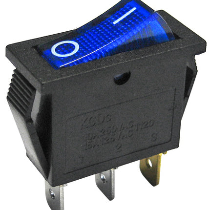 Interruptor Basculante 1 Circuito 10A 250V Azul Luminoso-Componentes eletronicos-SMI-Music Stage