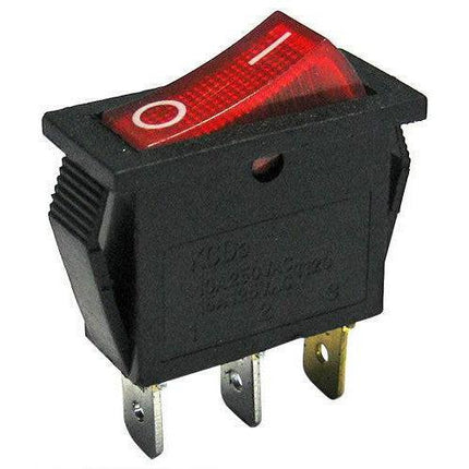 Interruptor Basculante 1 Circuito 10A 250V Vermelho Luminoso-Componentes eletronicos-SMI-Music Stage