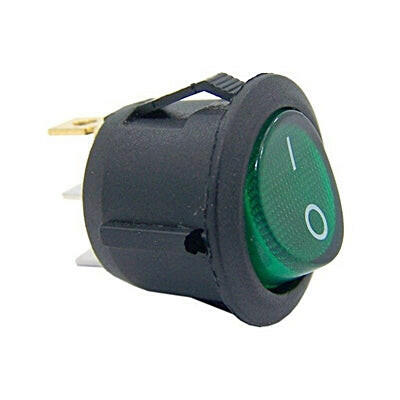 Interruptor Basculante 1 Circuito 6A 250V Verde Luminoso-Componentes eletronicos-SMI-Music Stage