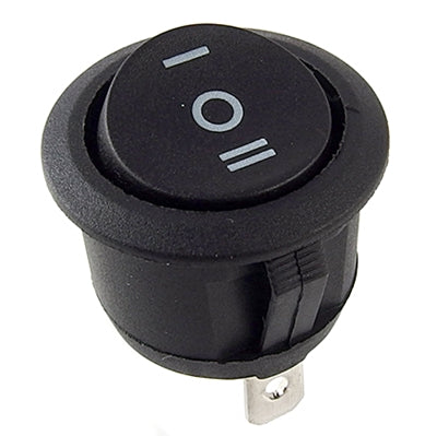 Comutador Basculante 1 Circuito 6A 250V Preto (I/0/I)-Componentes eletronicos-SMI-Music Stage