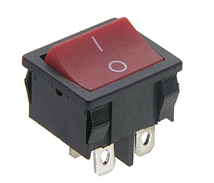 Interruptor Basculante 2 Circuitos 6A 250V Vermelho-Componentes eletronicos-SMI-Music Stage