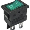 Interruptor Basculante 2 Circuitos 6A 250V Verde Luminoso