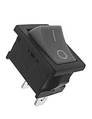 Pulsador Basculante 1 Circuito 6A 250V Preto 0/(I)-Componentes eletronicos-SMI-Music Stage