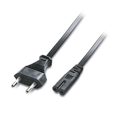 Cabo Alimentação Euro Macho / Tipo 8 - 2x0,75mm² 1,5 metros