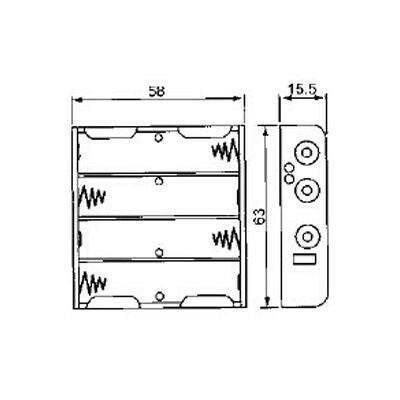 Suporte Pilhas 4xR6 c/ Fios 20cm-Energia-EDC-Music Stage