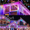 Cortina de luzes de Natal para exterior, 10m (multicolor)