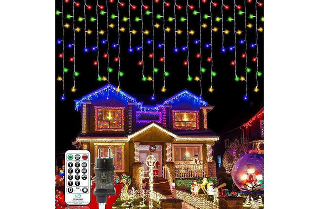 Cortina de luzes de Natal para exterior, 10m (multicolor)-Leds natal-AxiwoIntl-Music Stage