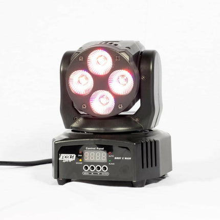 Robot LED Moving Head Wash 4x 12W RGBWA+UV-Som e luz-Nicols-Music Stage
