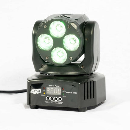 Robot LED Moving Head Wash 4x 12W RGBWA+UV-Som e luz-Nicols-Music Stage